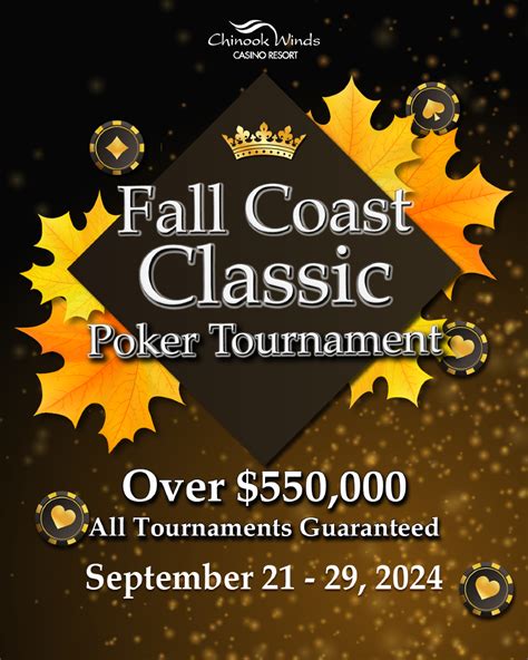 chinook winds poker tournament|2022 Fall Coast Poker Classic Schedule .